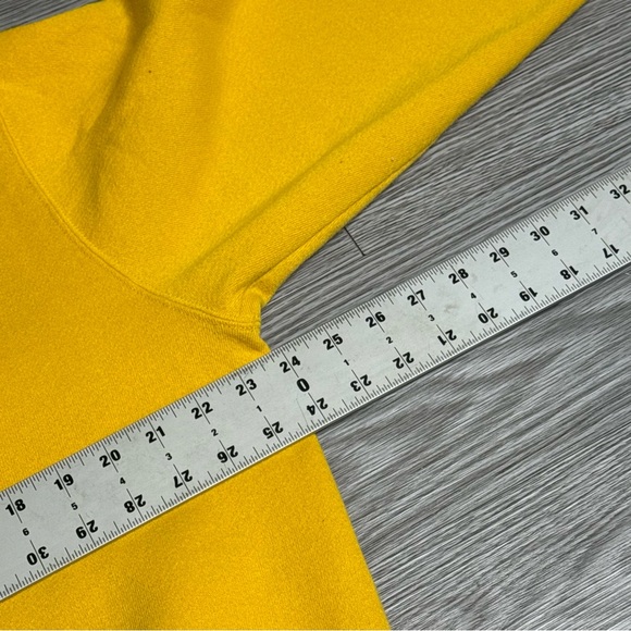 Nike Vintage Sweatshirt Mens Sz M Made In USA 90s Yellow Spell Out Embroidered - Picture 5 of 11